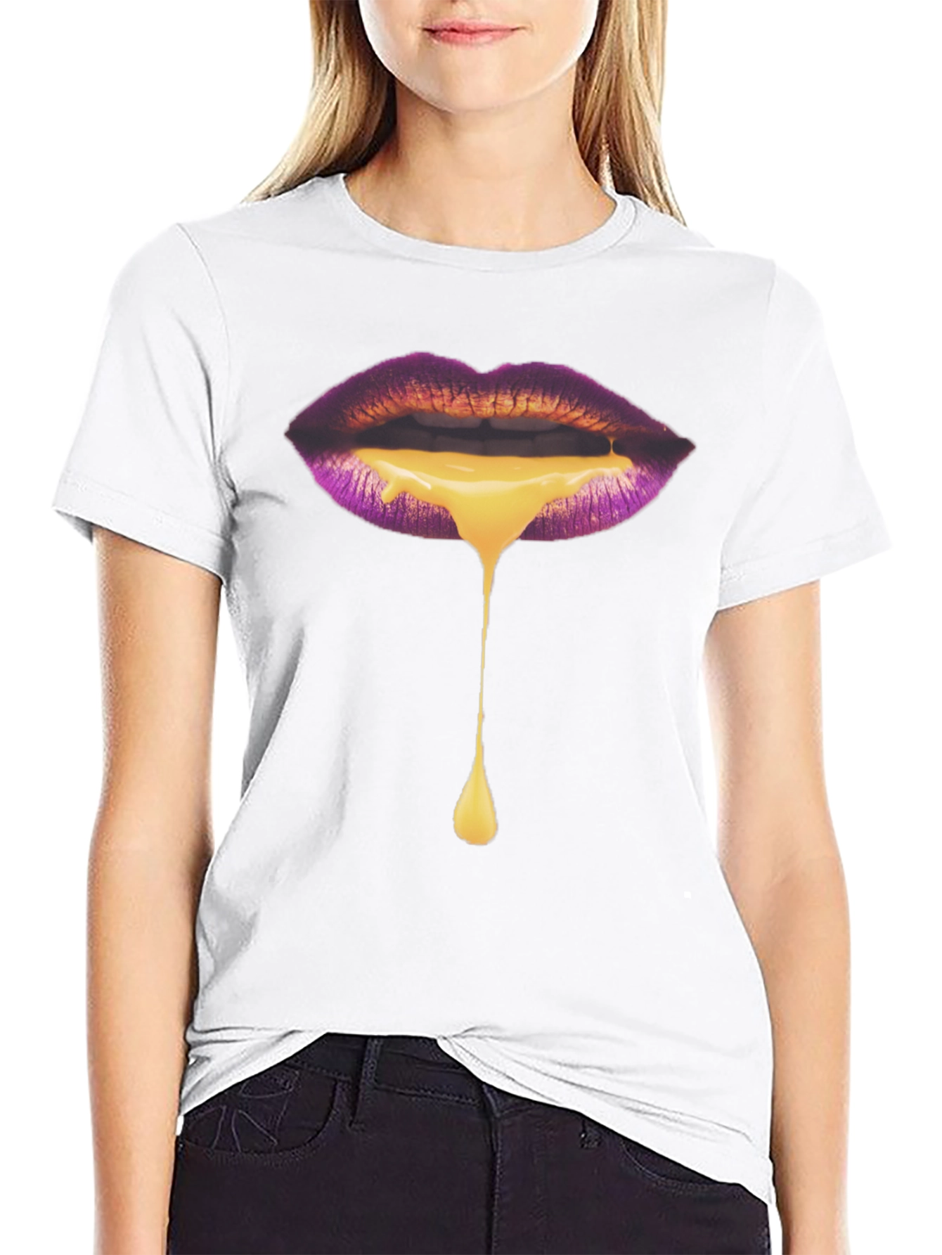 Melting Lips Graphic T-Shirt