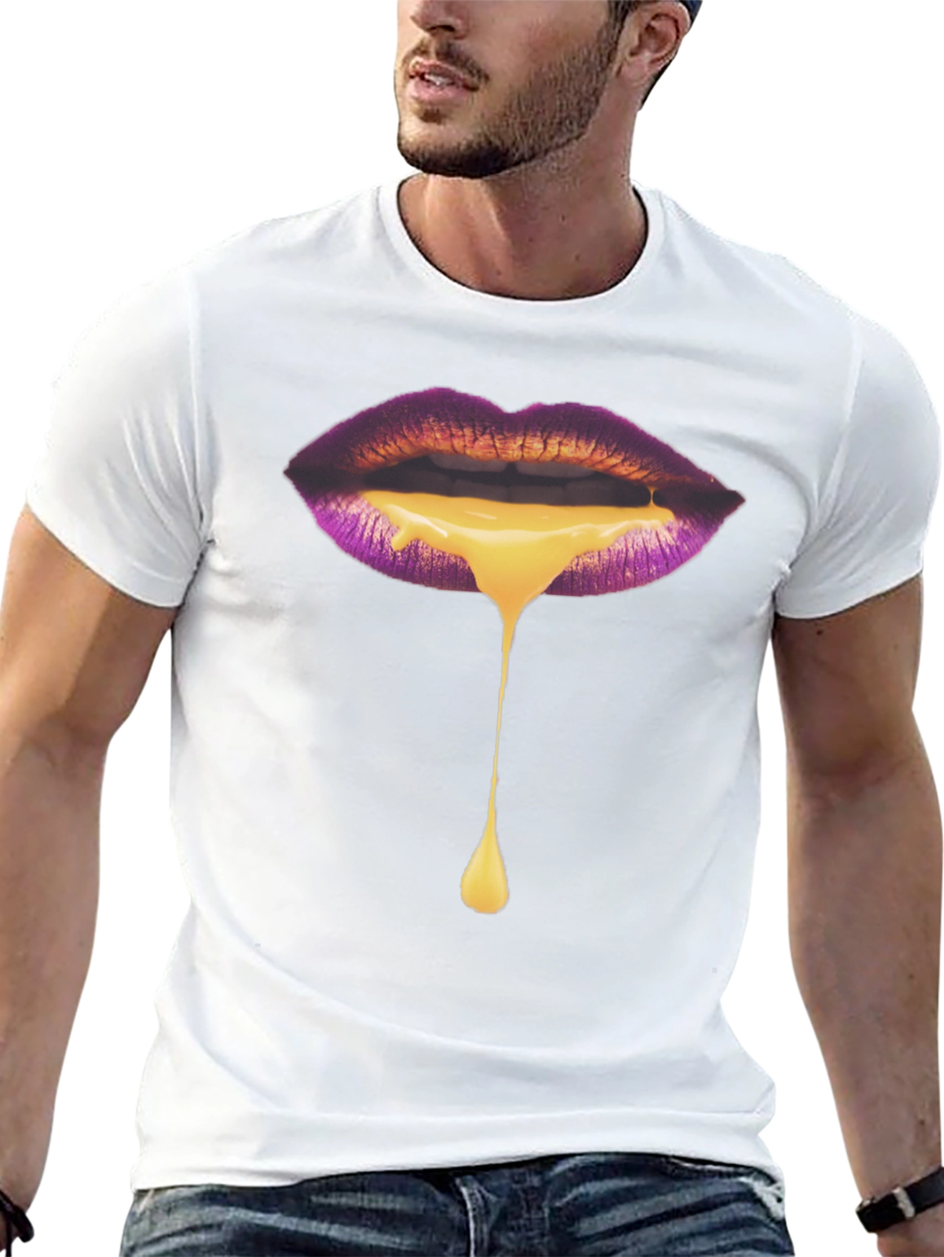Melting Lips Graphic T-Shirt