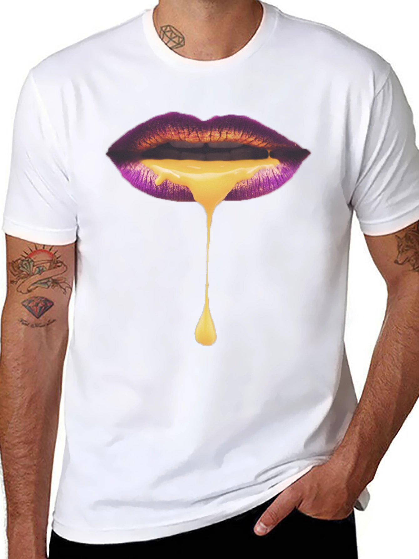 Melting Lips Graphic T-Shirt