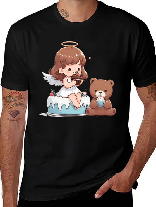 Angel & Teddy Bear Dessert T-Shirt