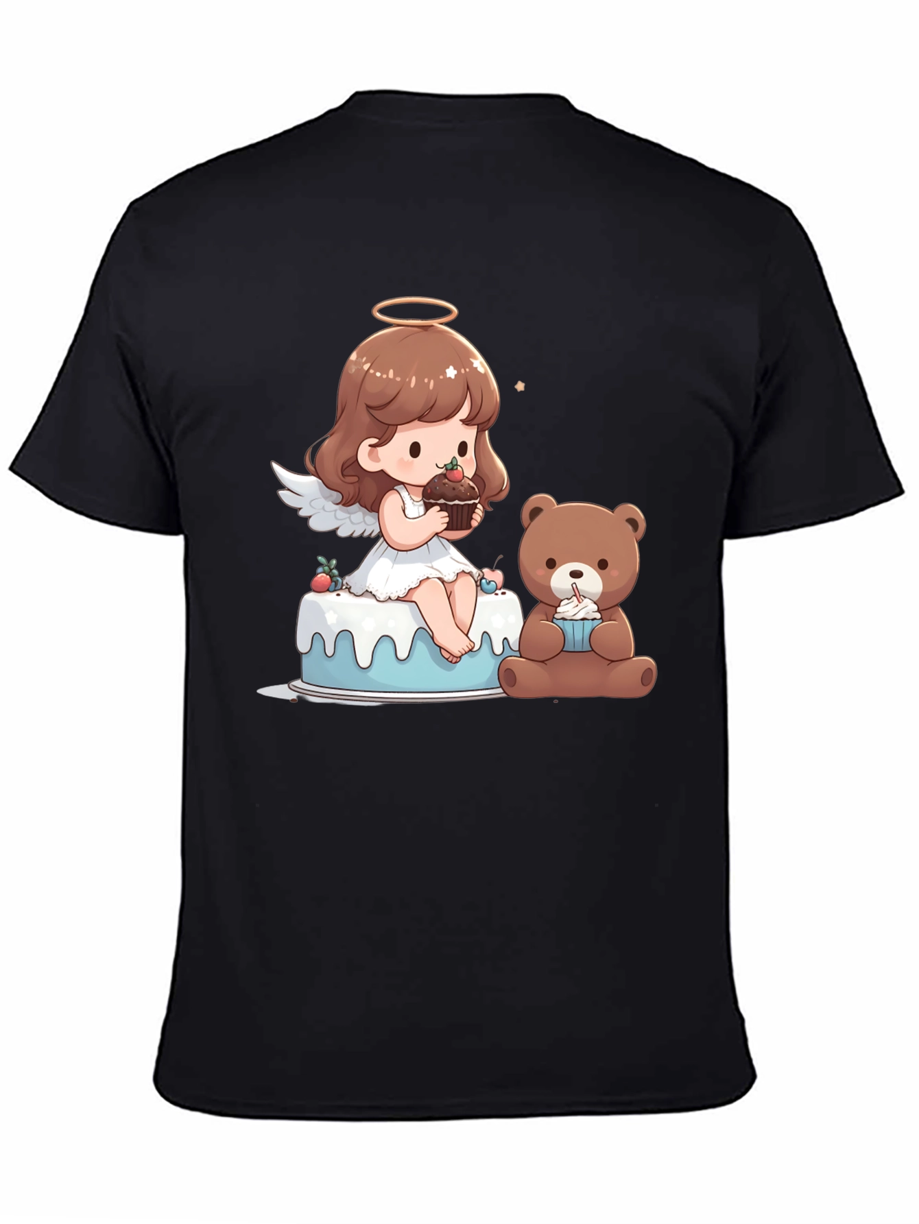 Angel & Teddy Bear Dessert T-Shirt