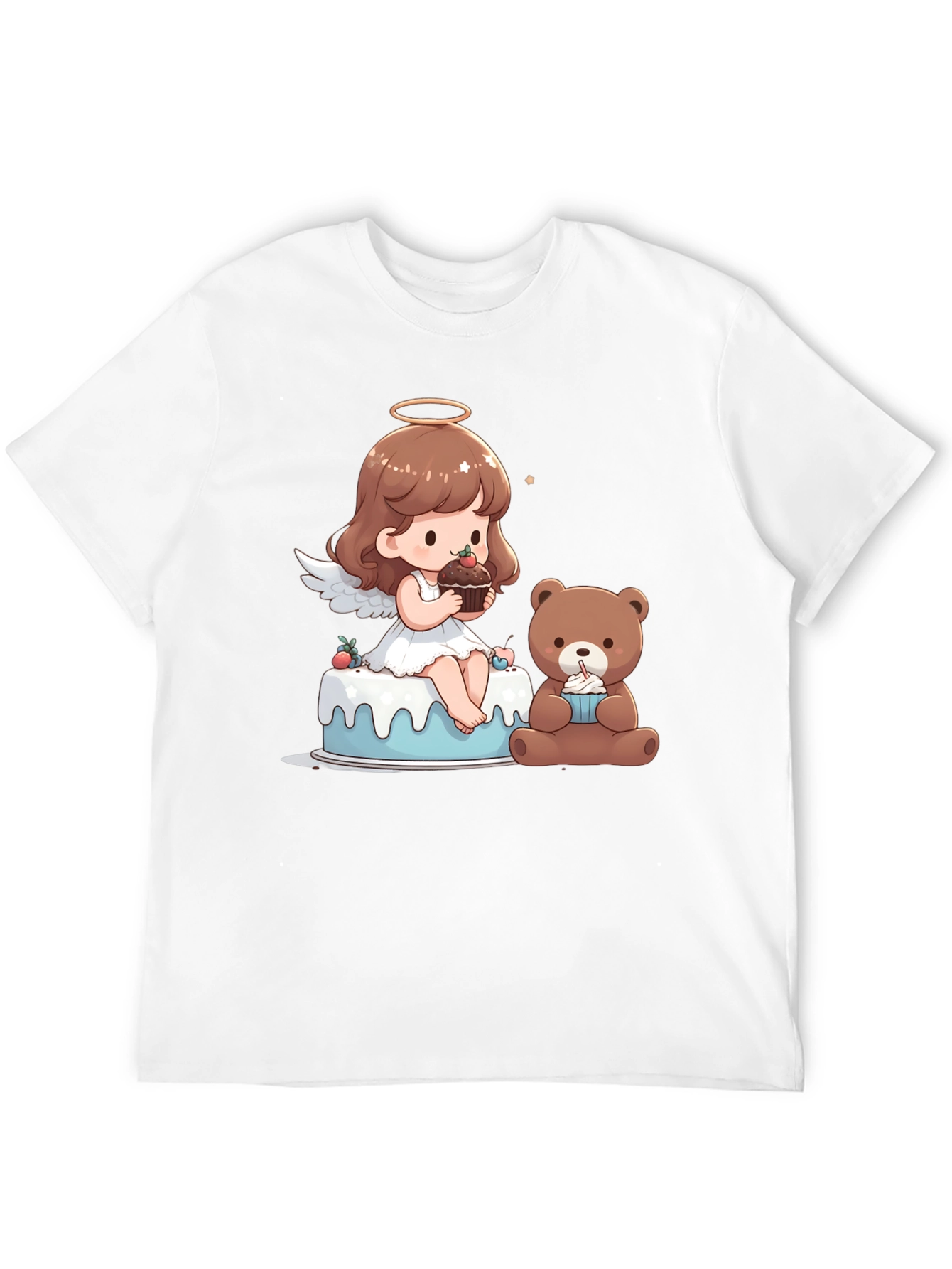 Angel & Teddy Bear Dessert T-Shirt