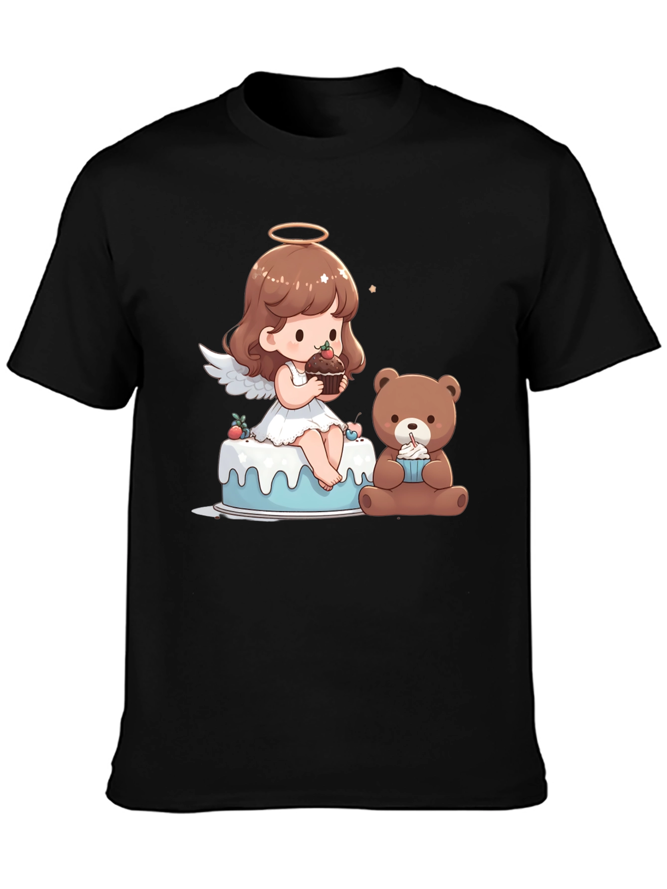 Angel & Teddy Bear Dessert T-Shirt