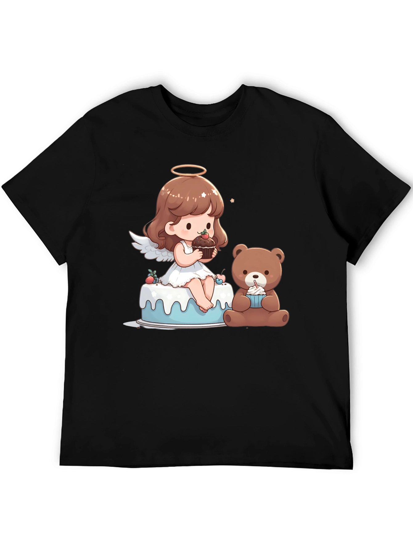 Angel & Teddy Bear Dessert T-Shirt