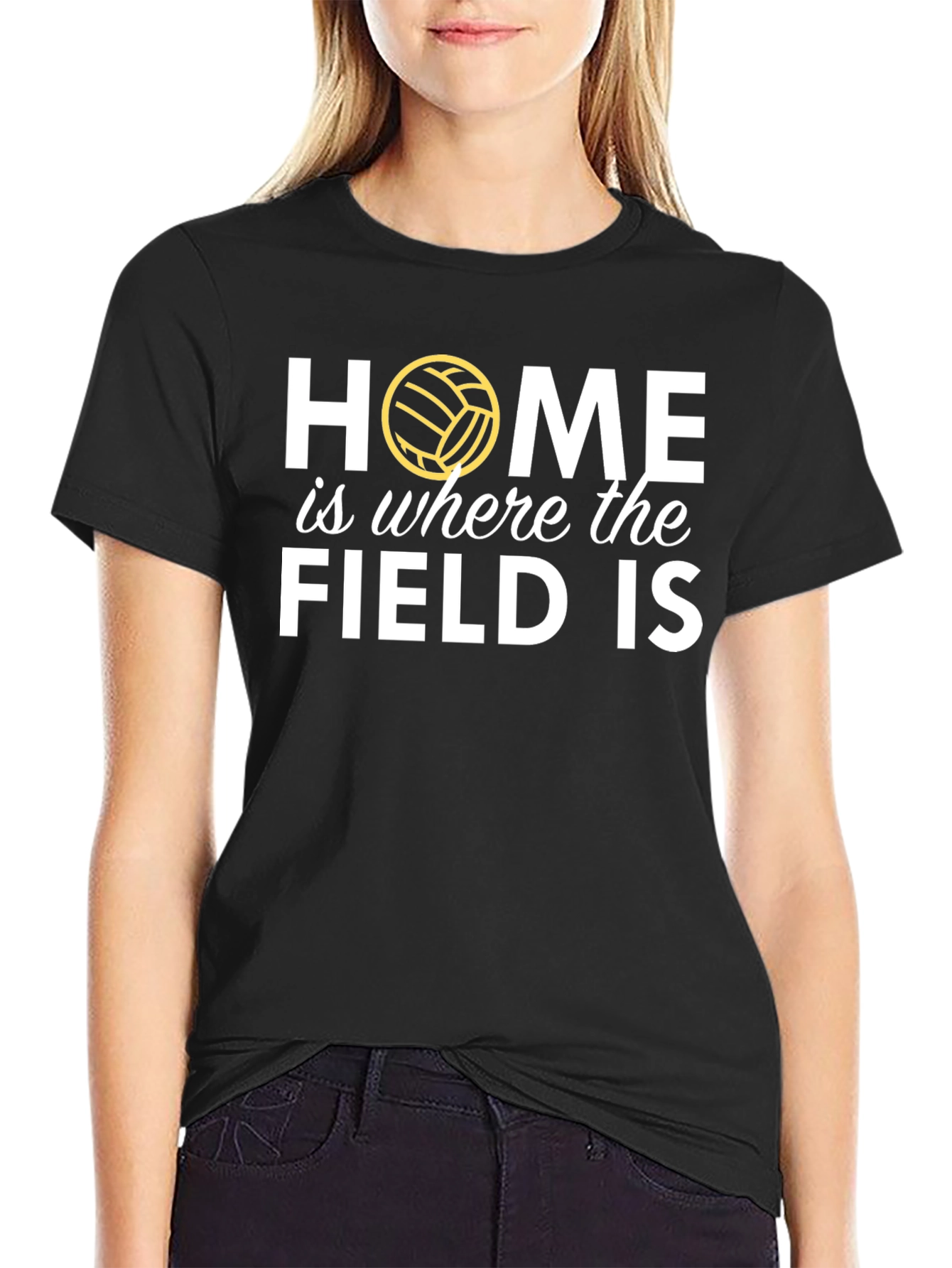 Home is Where The Field Is Volleyball Graphic T-Shirt