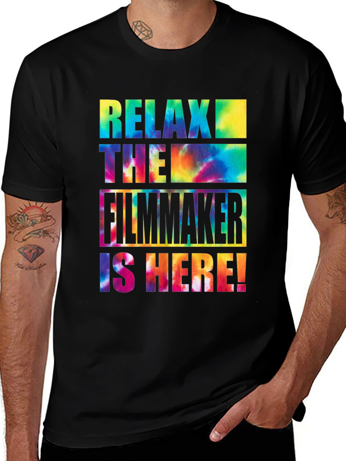 Relax Filmmaker Tie Dye Graphic Tee