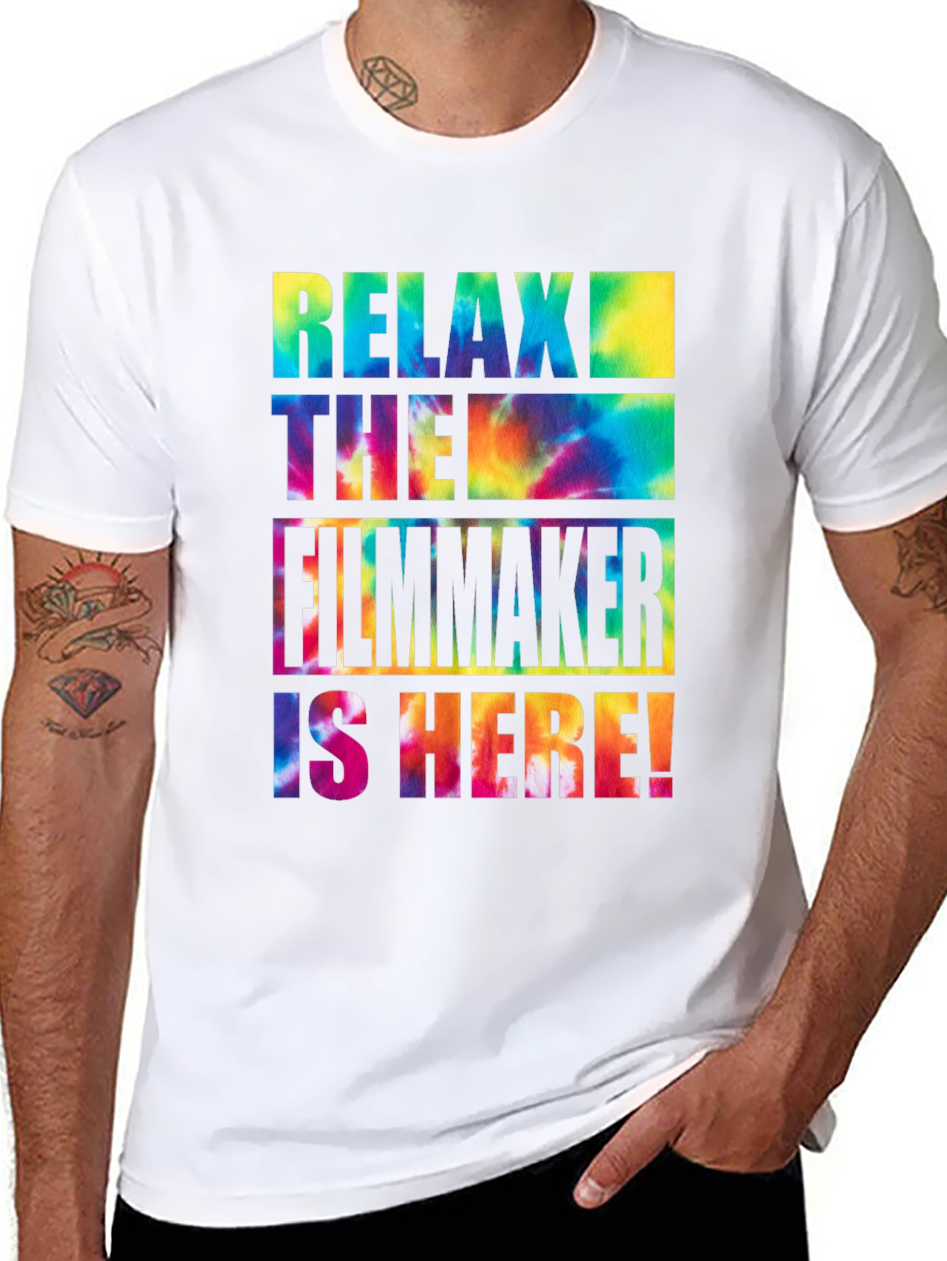 Relax Filmmaker Tie Dye Graphic Tee