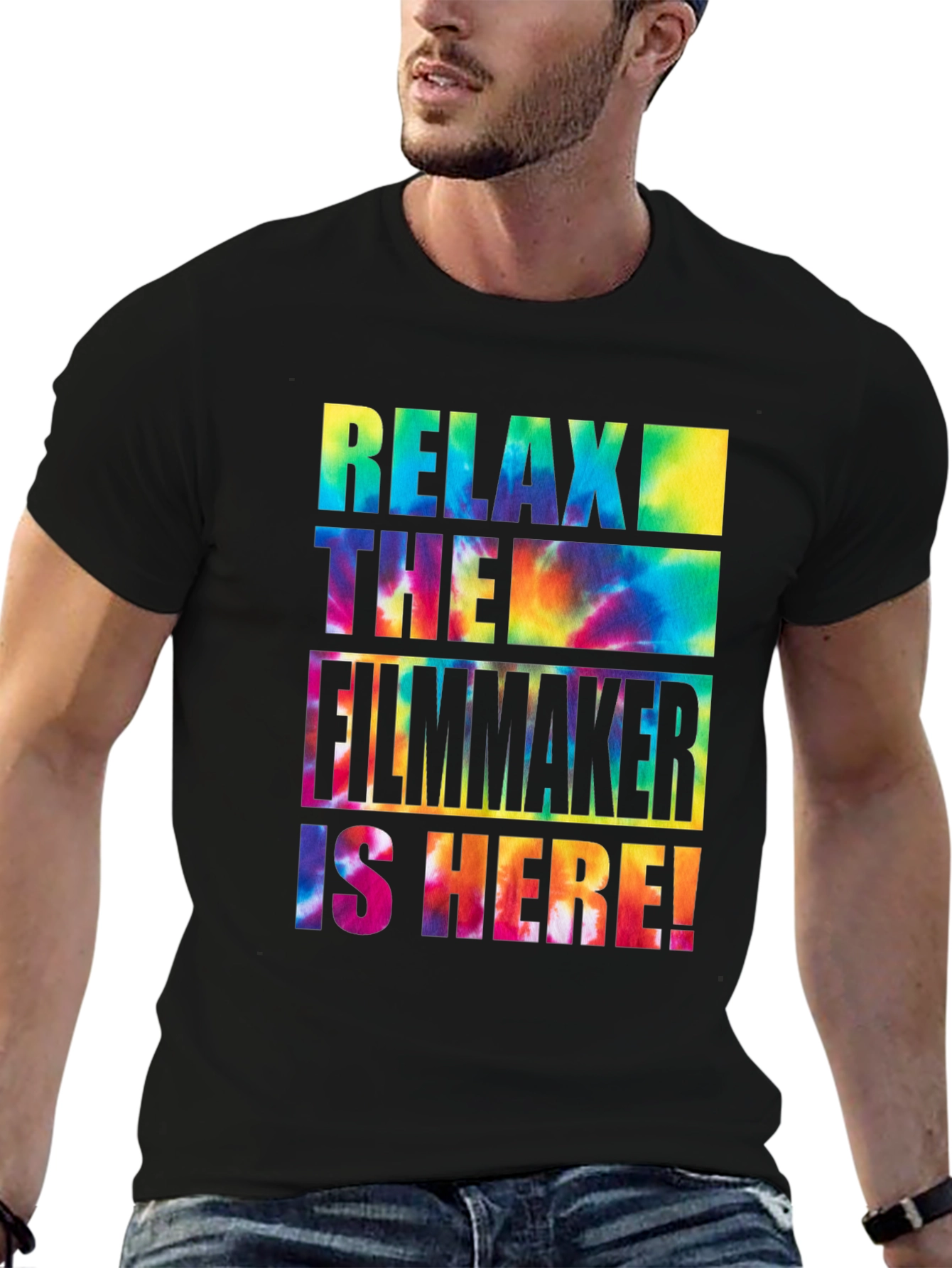 Relax Filmmaker Tie Dye Graphic Tee