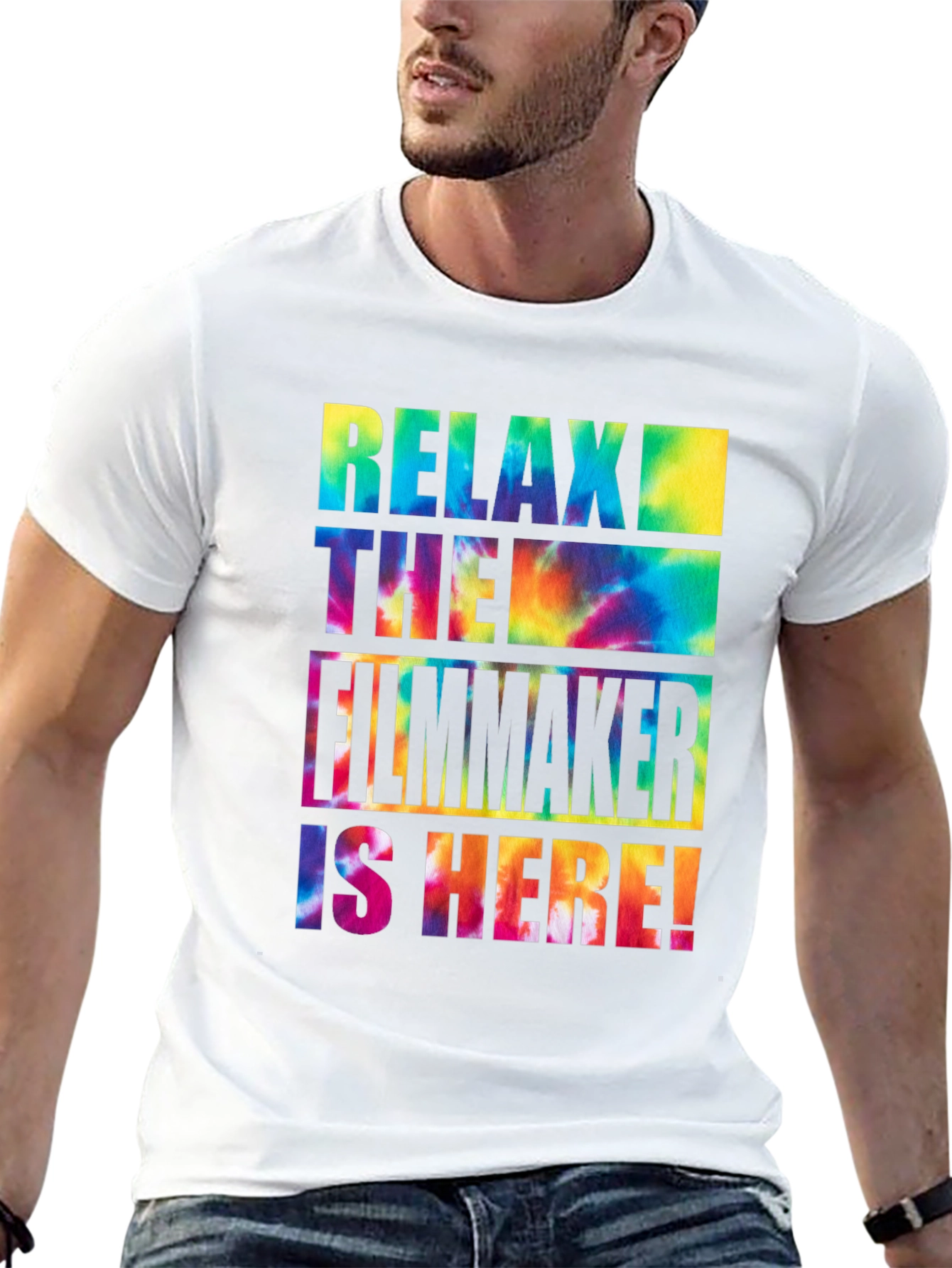 Relax Filmmaker Tie Dye Graphic Tee