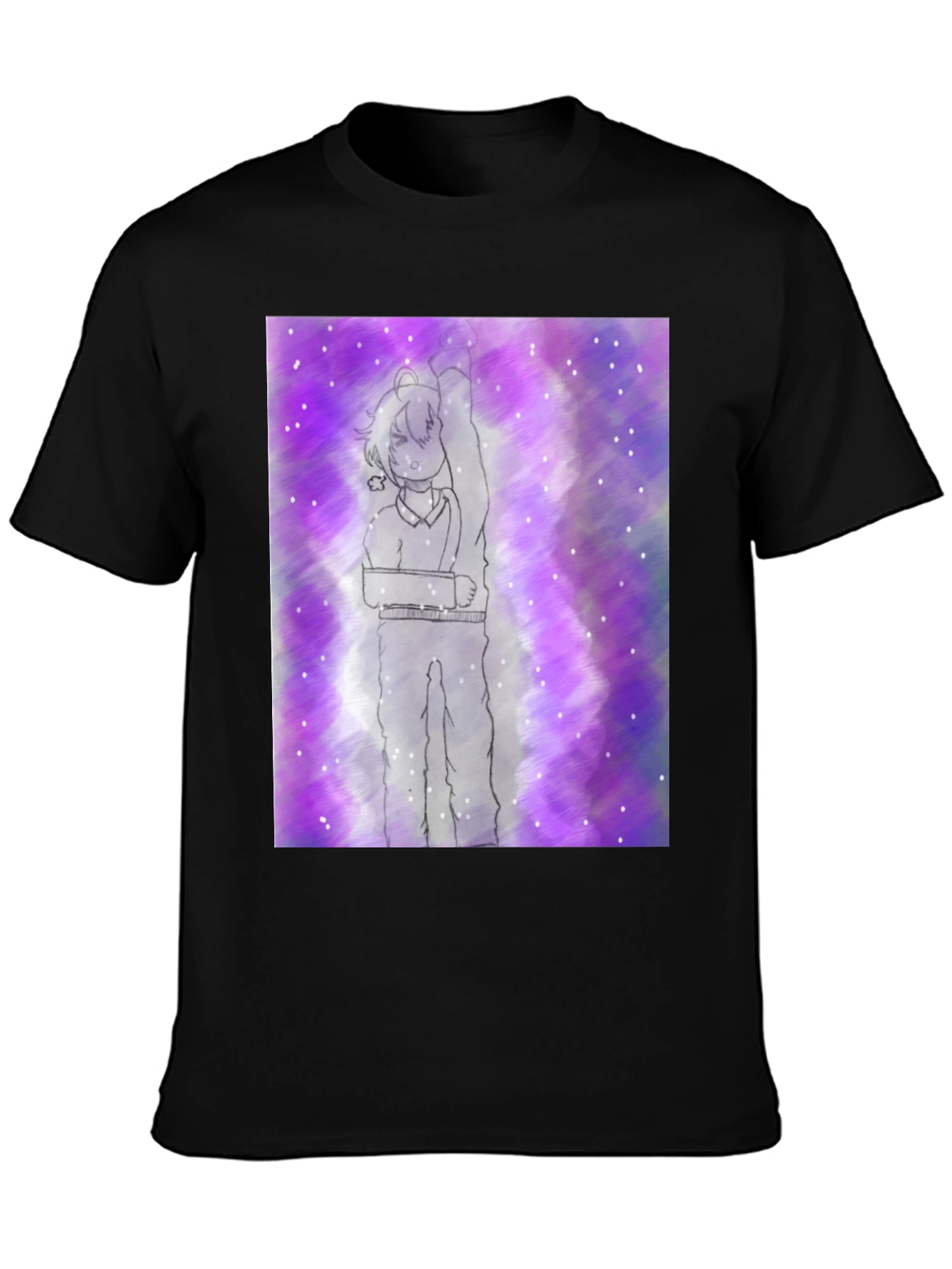Anime Sketch Tee - Cosmic Purple Haze