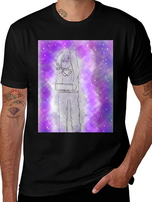 Anime Sketch Tee - Cosmic Purple Haze