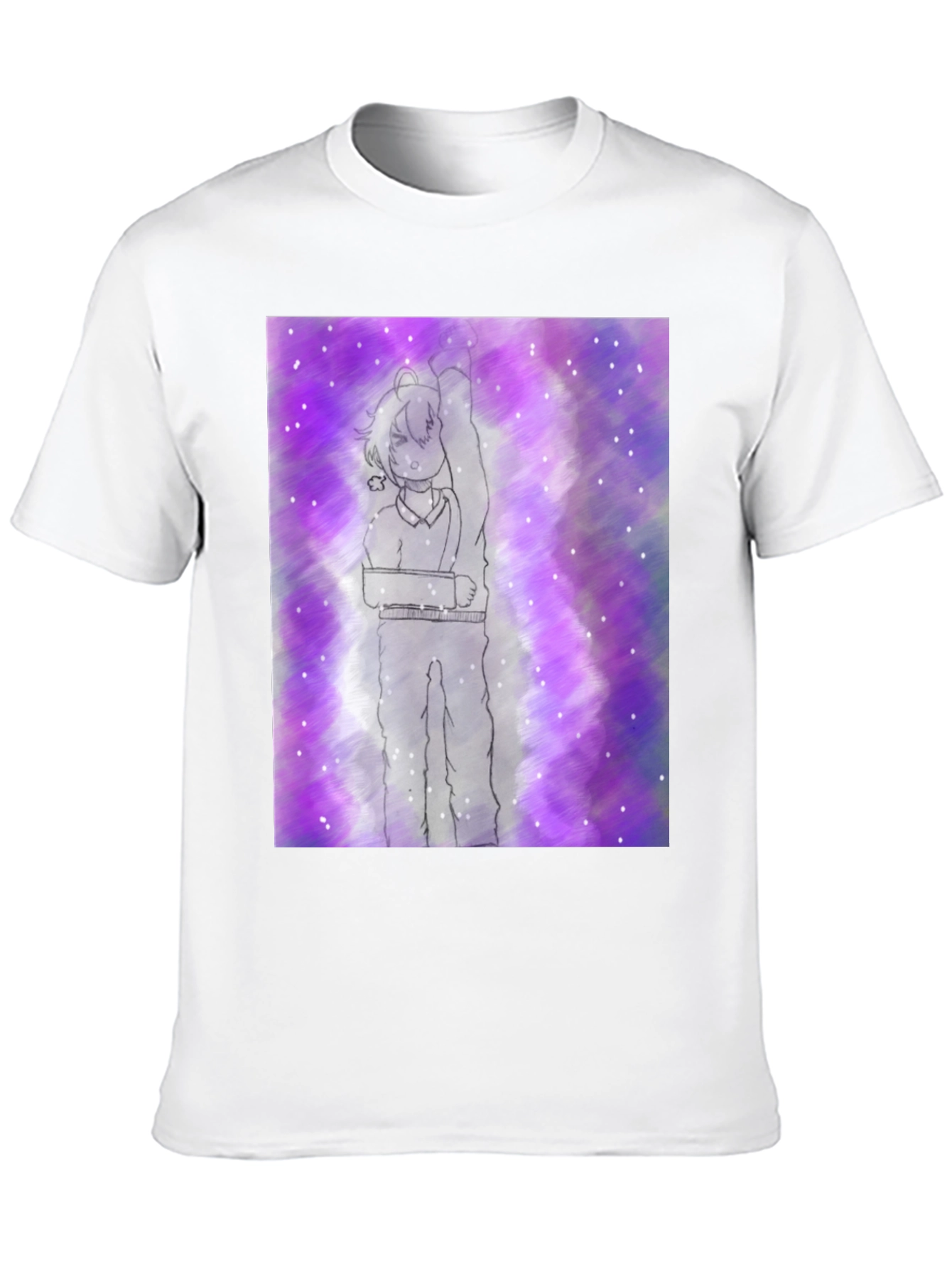 Anime Sketch Tee - Cosmic Purple Haze