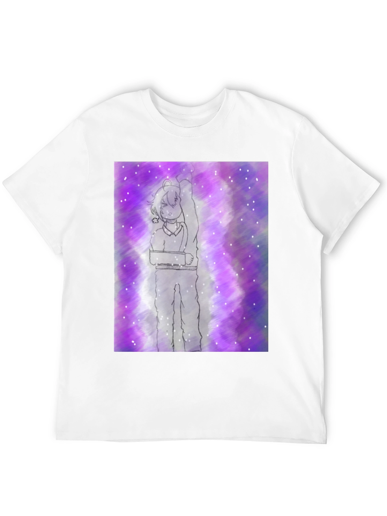 Anime Sketch Tee - Cosmic Purple Haze