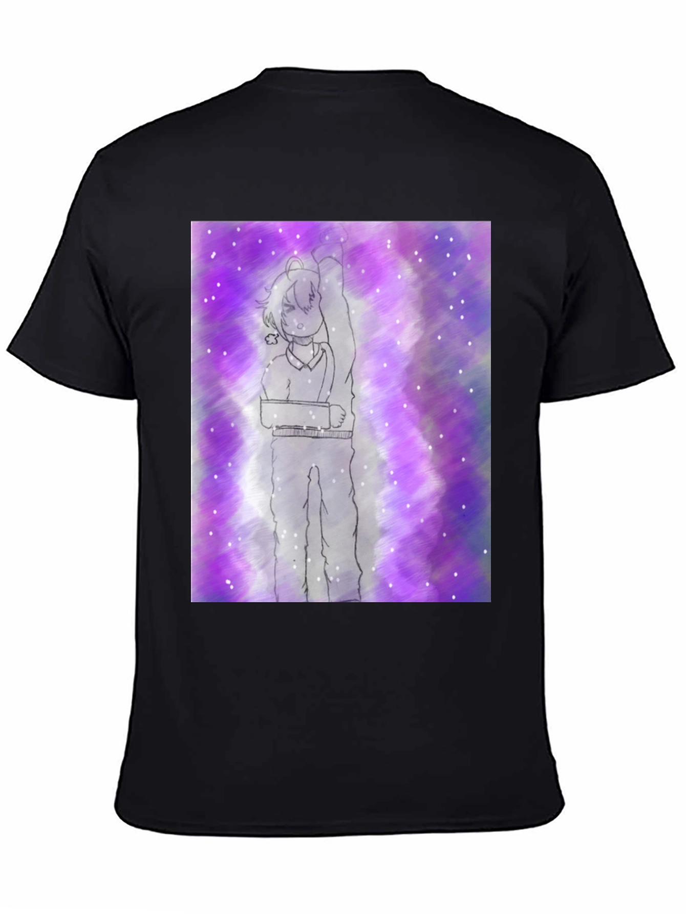 Anime Sketch Tee - Cosmic Purple Haze