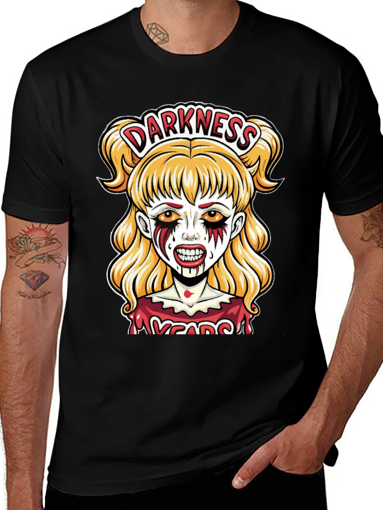 Darkness Zombie Girl Graphic Tee