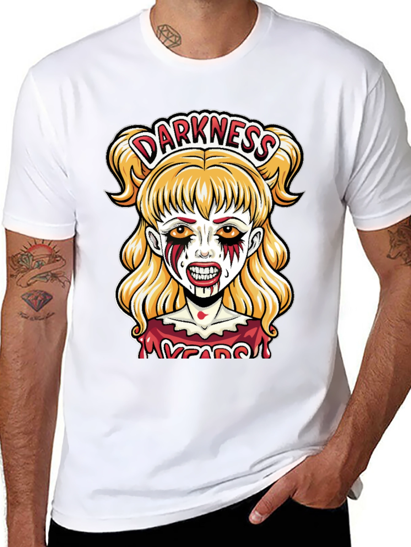 Darkness Zombie Girl Graphic Tee