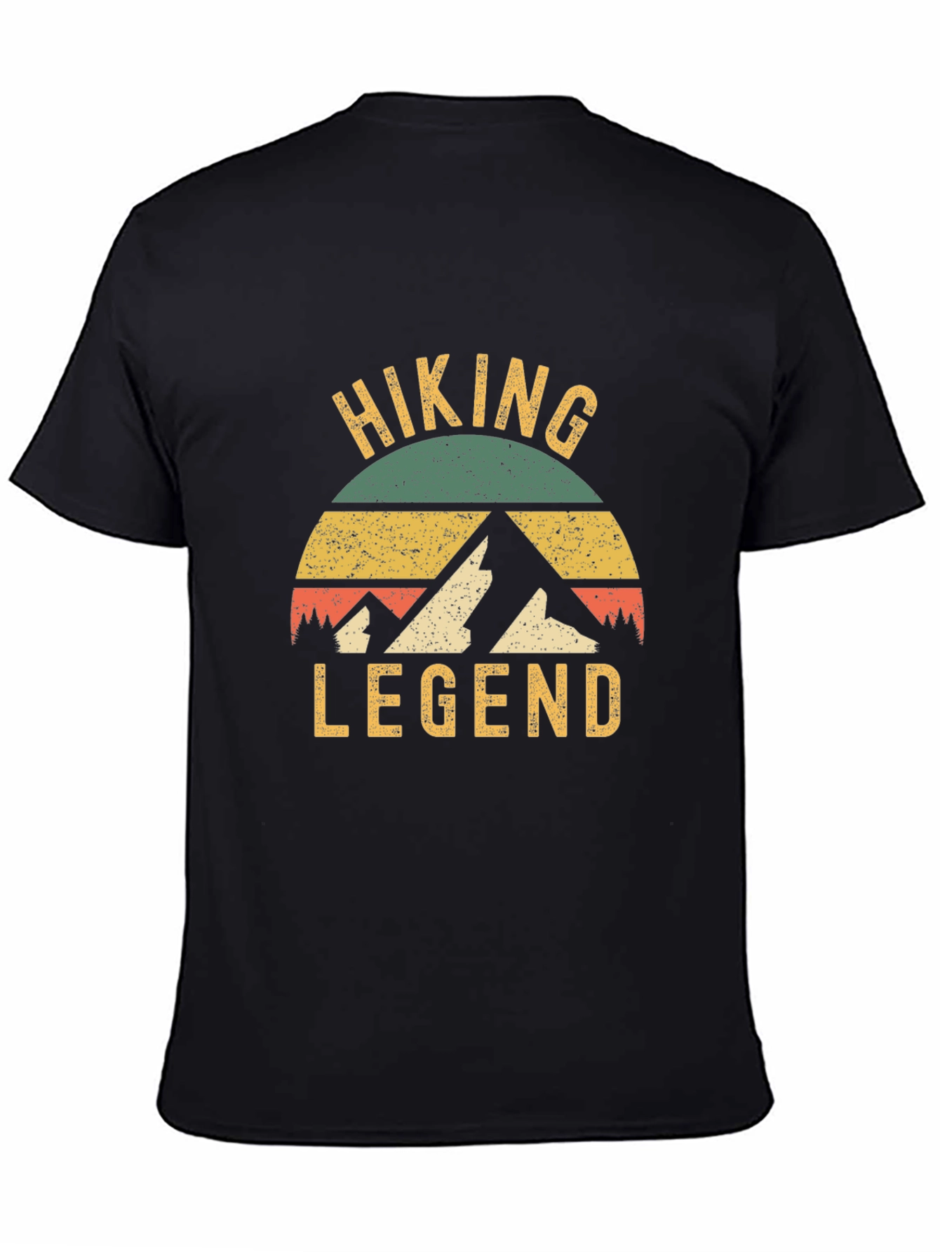 Hiking Legend Graphic Tee - Retro Style Black T-Shirt