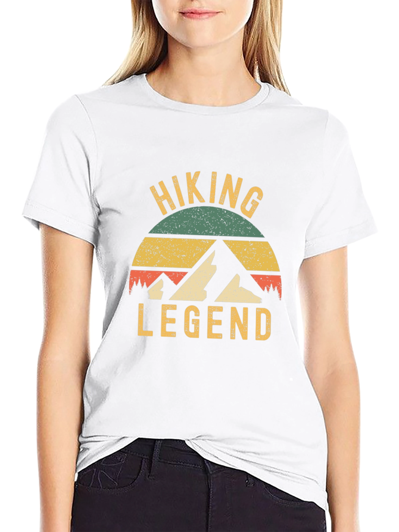 Hiking Legend Graphic Tee - Retro Style Black T-Shirt