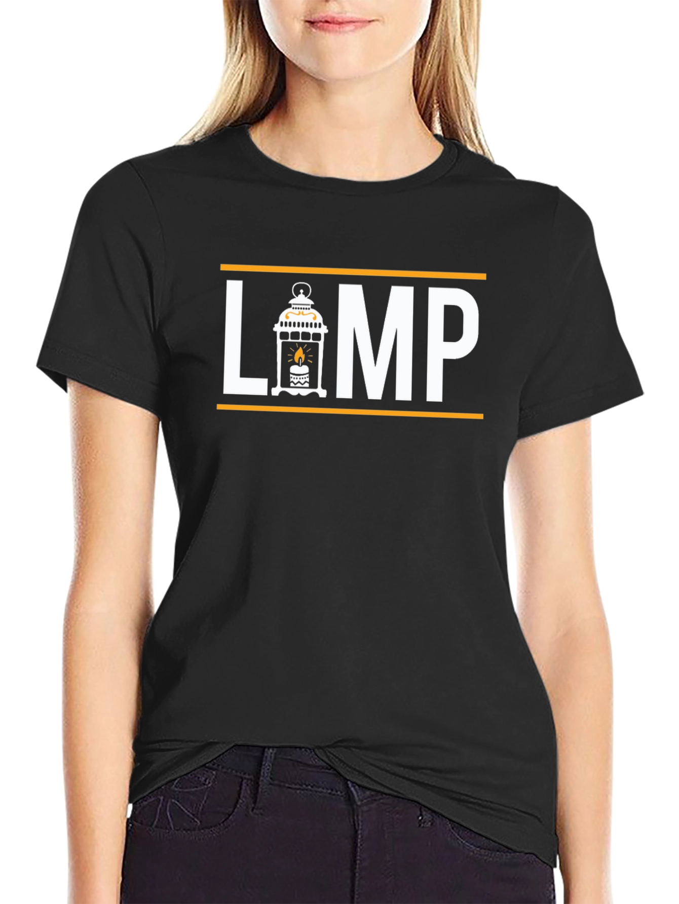 LÄMP Graphic Tee - Black Cotton T-Shirt