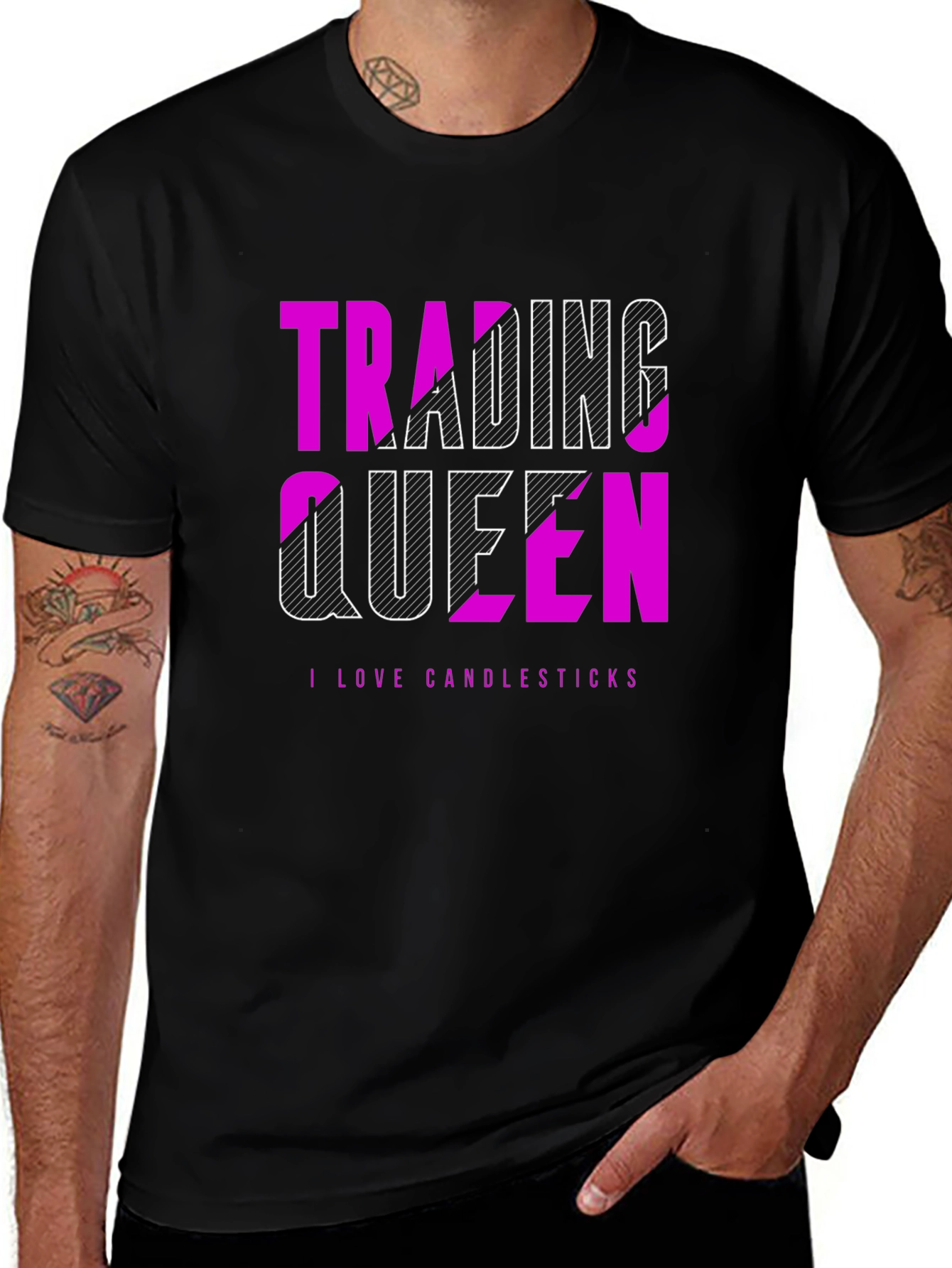 Trading Queen Tee - I Love Candlesticks