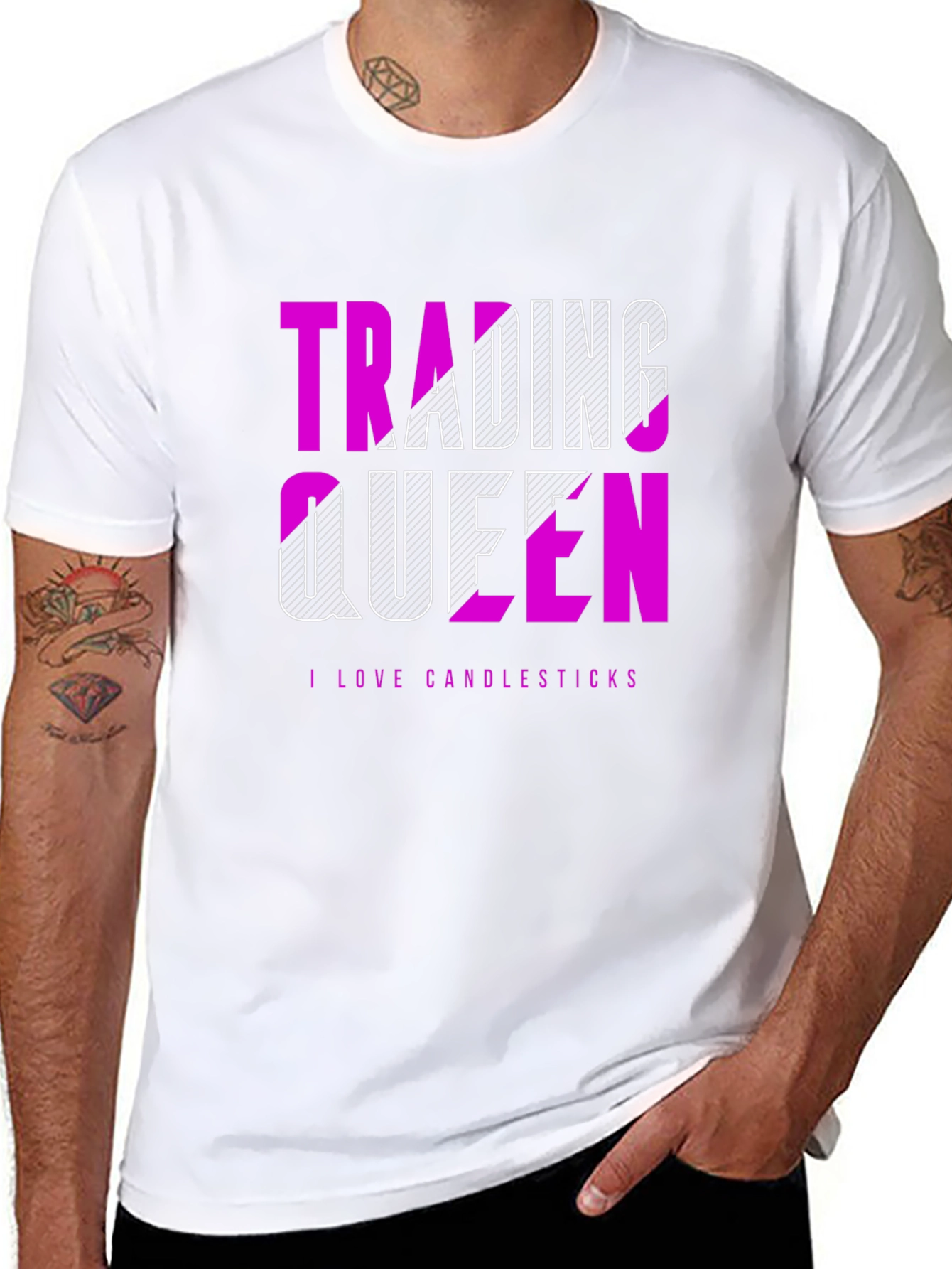 Trading Queen Tee - I Love Candlesticks