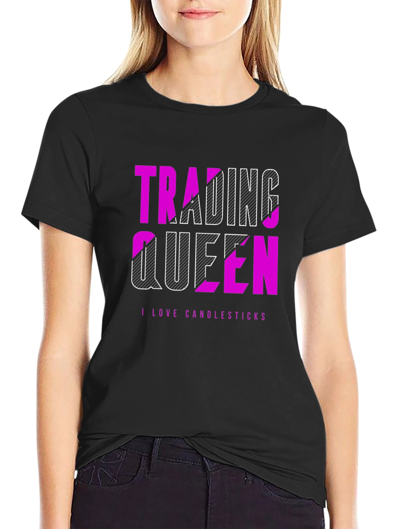 Trading Queen Tee - I Love Candlesticks