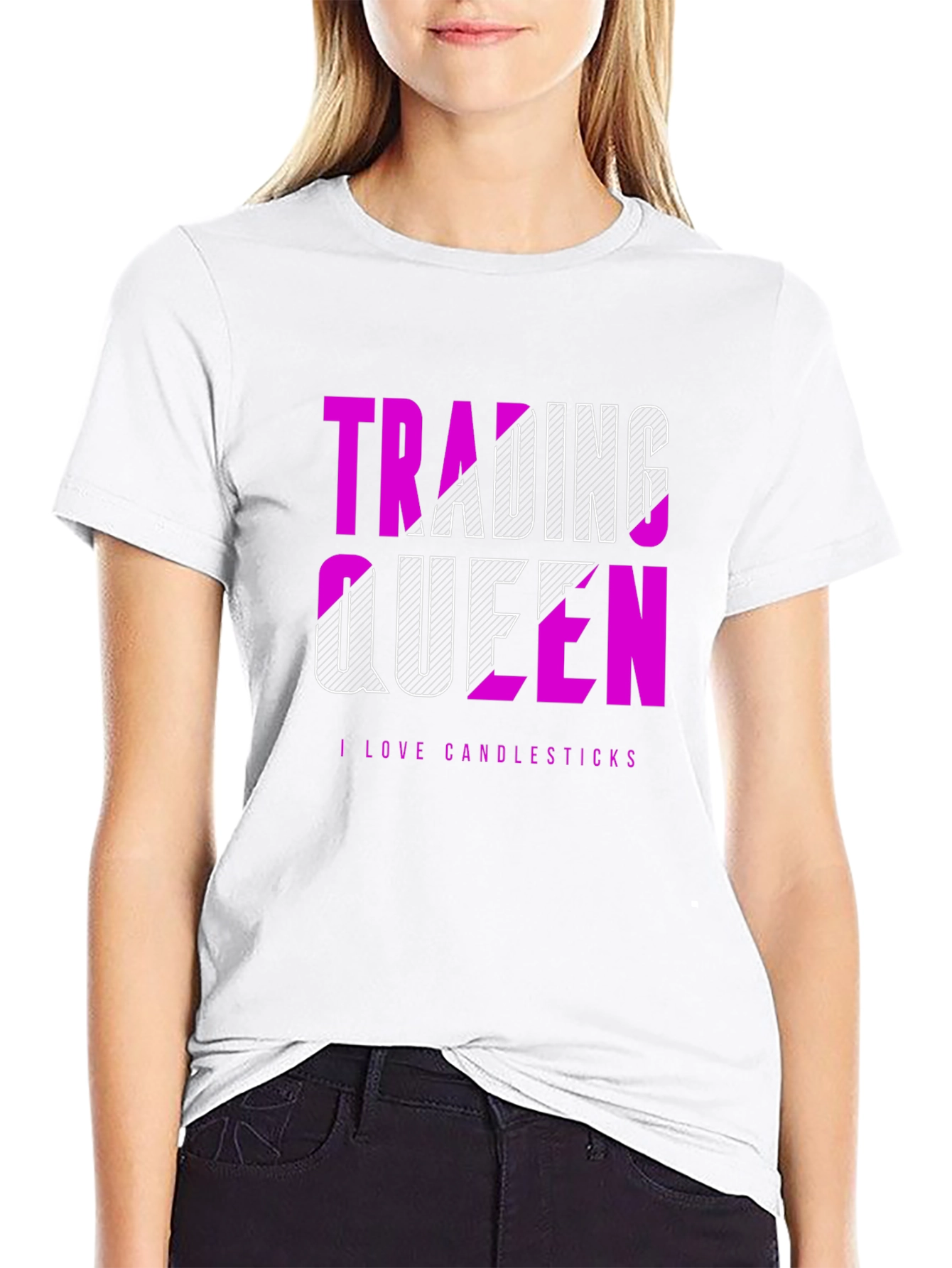 Trading Queen Tee - I Love Candlesticks