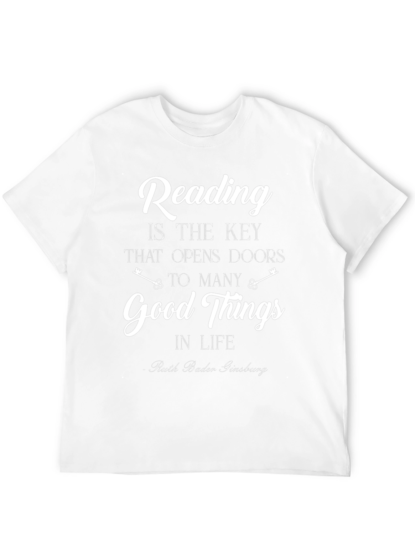 Reading is Key T-Shirt - Ruth Bader Ginsburg Quote