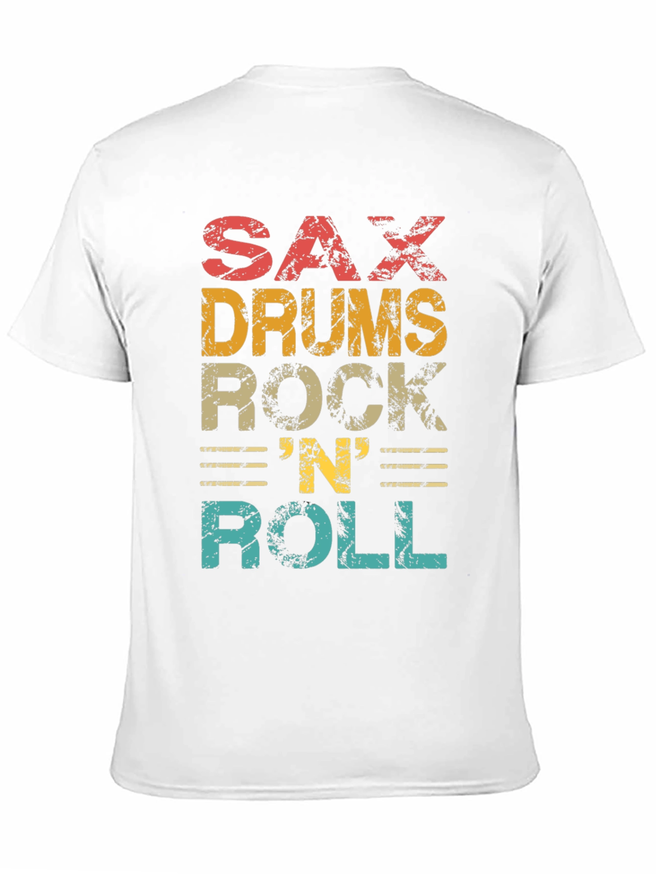 Retro Sax Drums Rock N Roll Graphic Tee