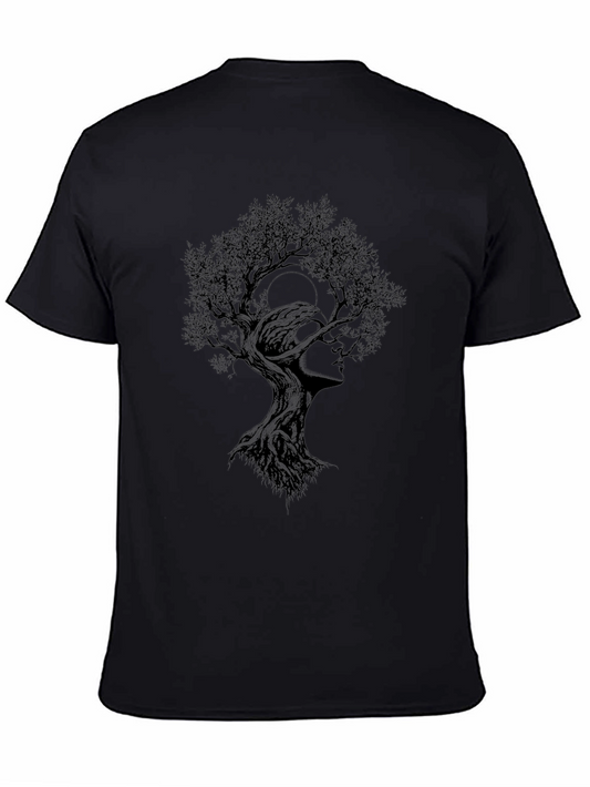 Nature Tree Silhouette Black Graphic Tee
