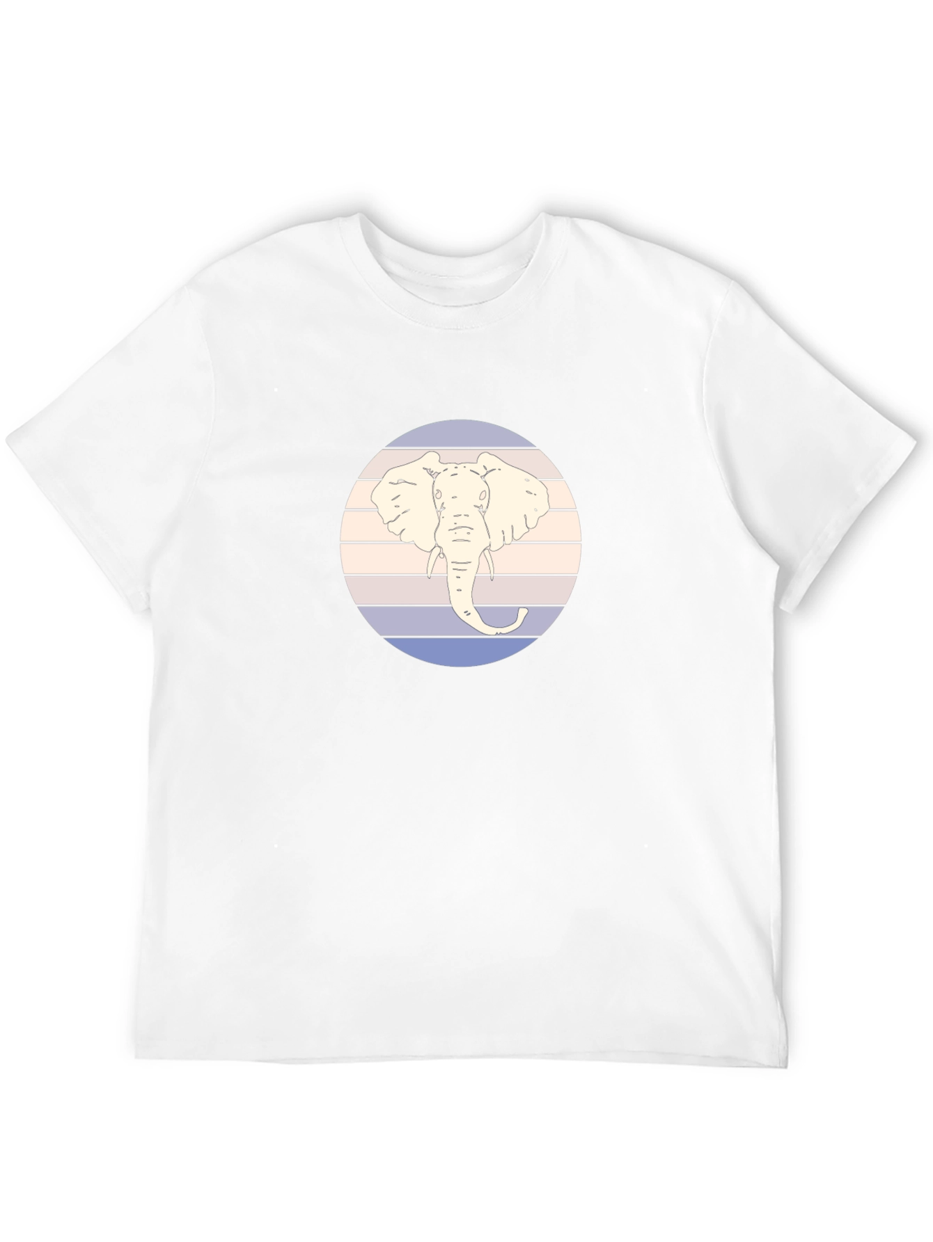 Elephant Graphic Tee - Retro Style Mens T-Shirt
