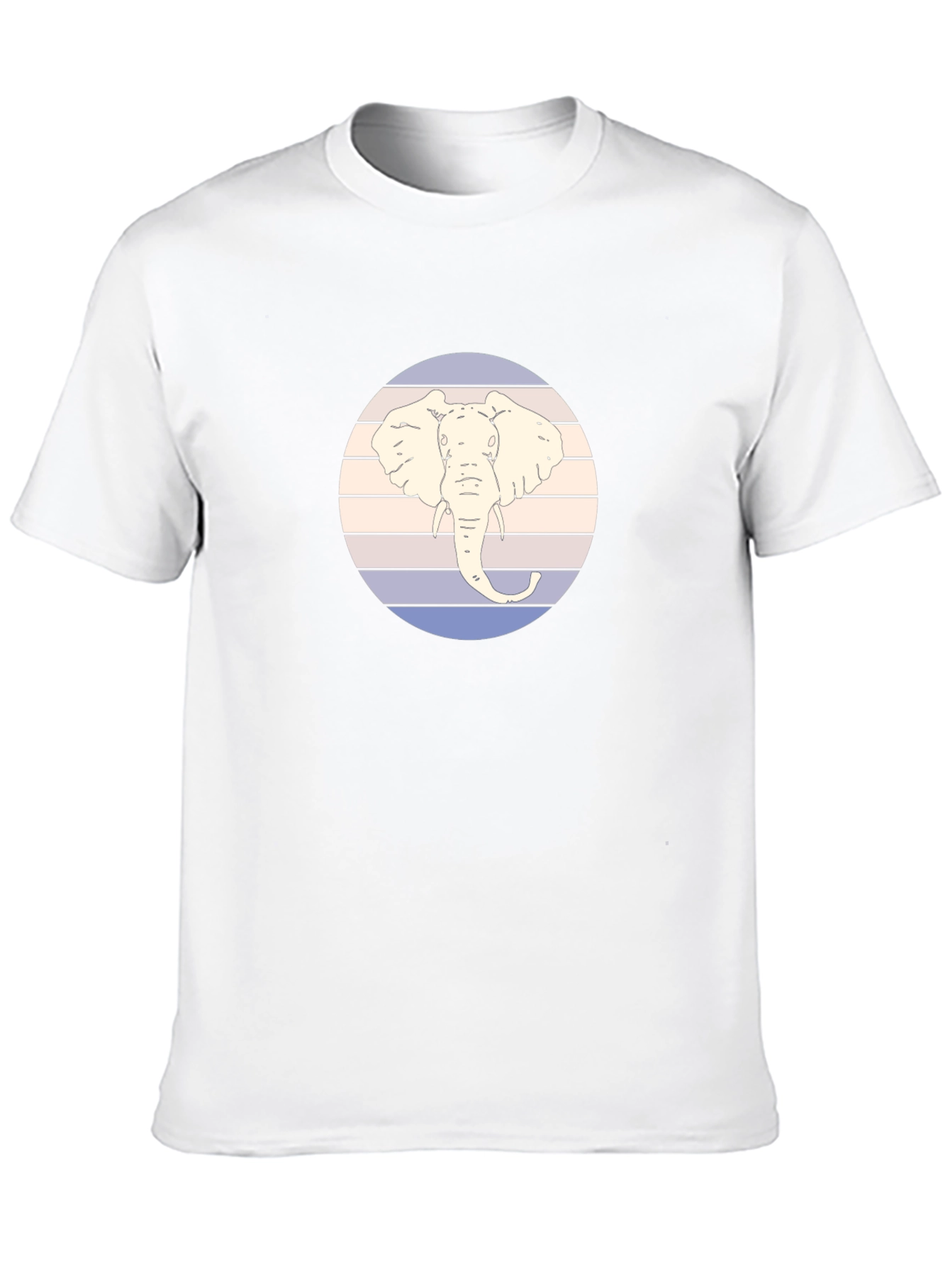 Elephant Graphic Tee - Retro Style Mens T-Shirt