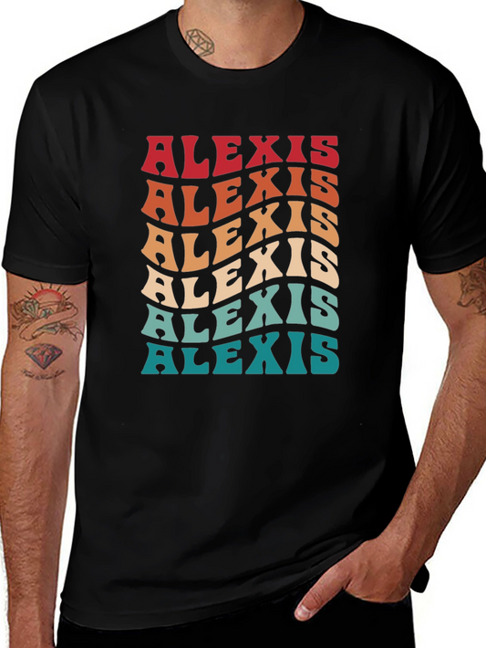 Alexis Retro Wavy Name T-Shirt