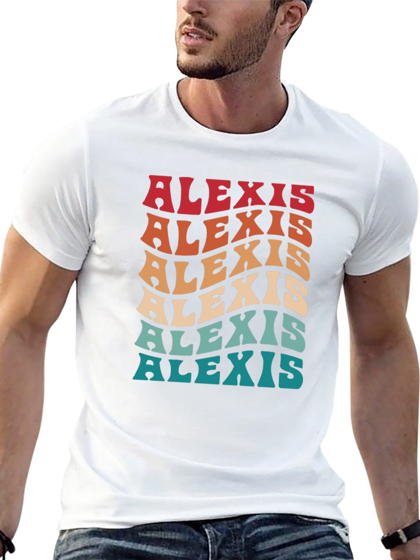 Alexis Retro Wavy Name T-Shirt
