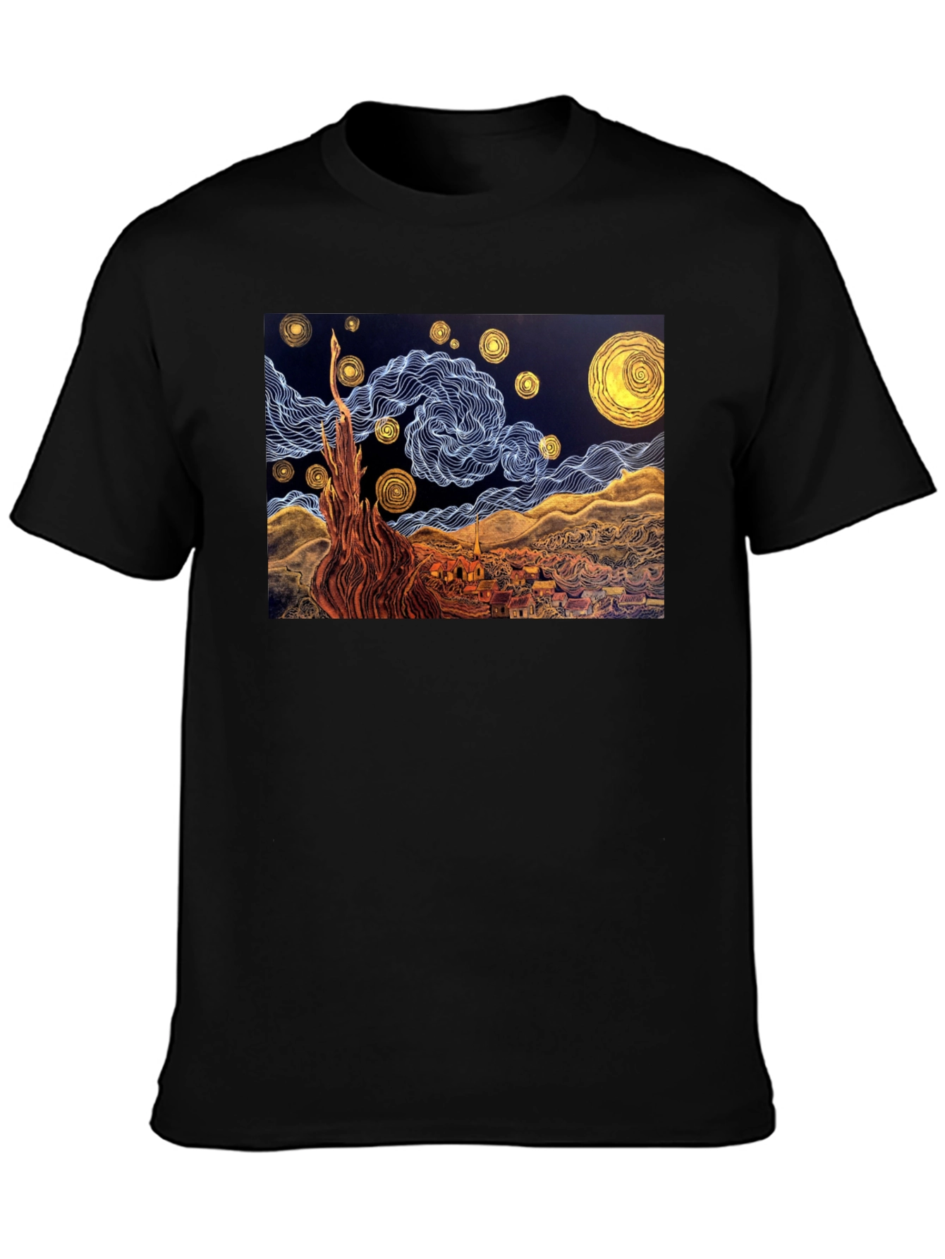 Starry Night Art T-Shirt