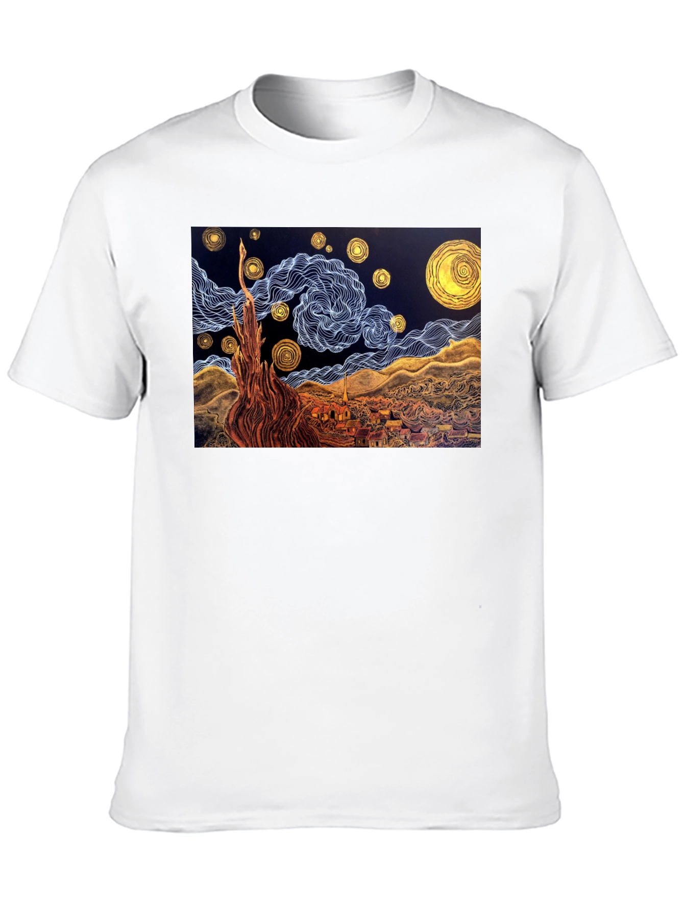 Starry Night Art T-Shirt