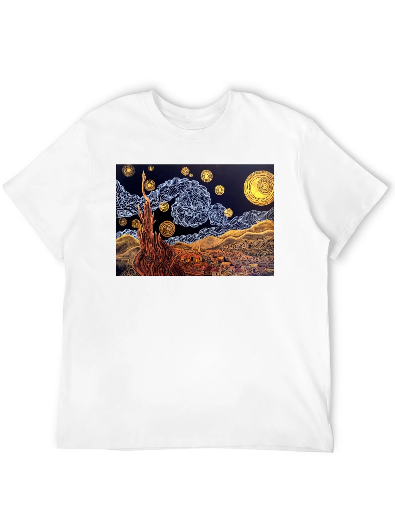 Starry Night Art T-Shirt