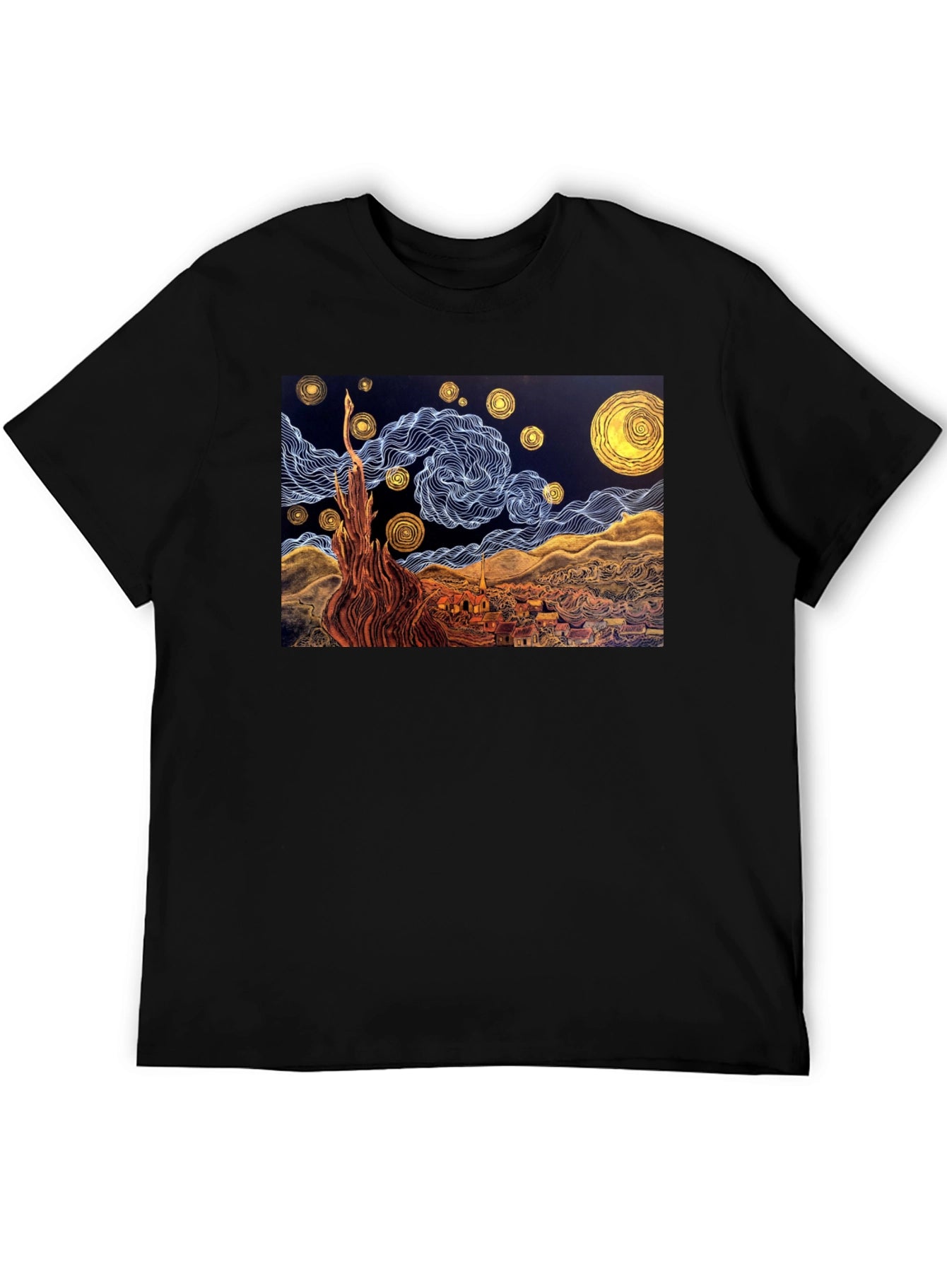 Starry Night Art T-Shirt