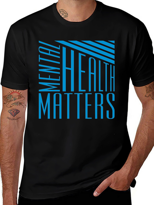 Mental Health Matters Black Graphic T-Shirt