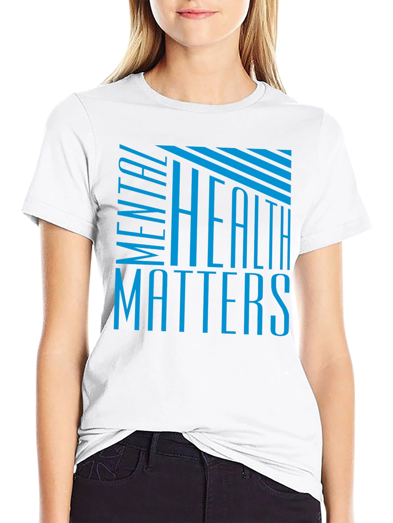 Mental Health Matters Black Graphic T-Shirt