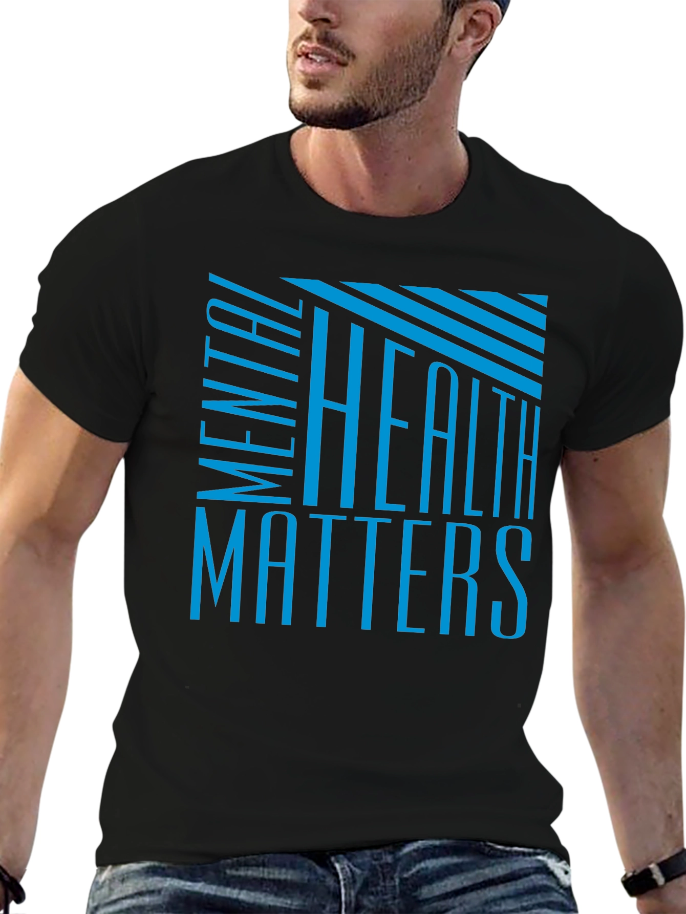 Mental Health Matters Black Graphic T-Shirt
