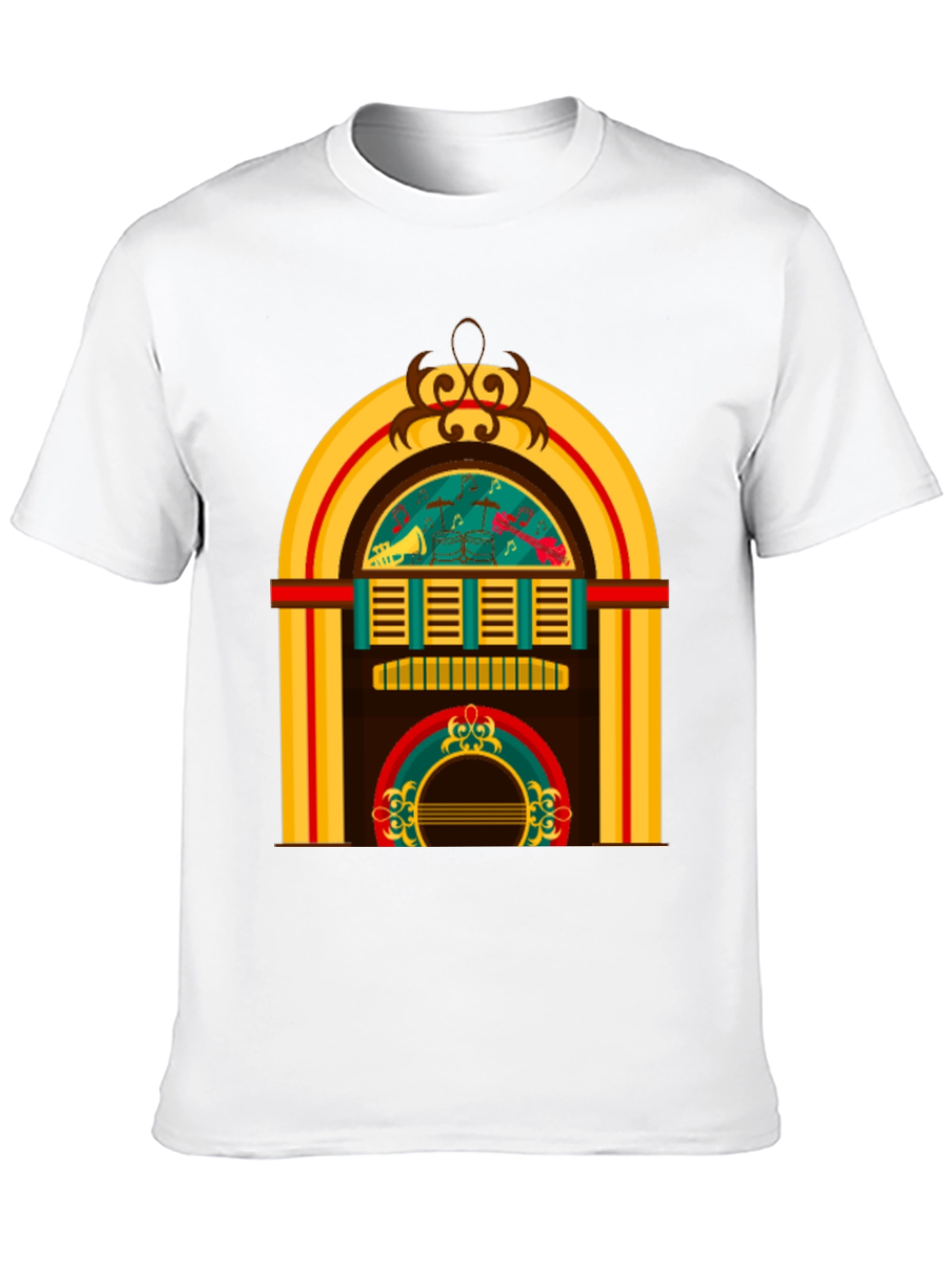 Retro Jukebox Graphic Tee - Black