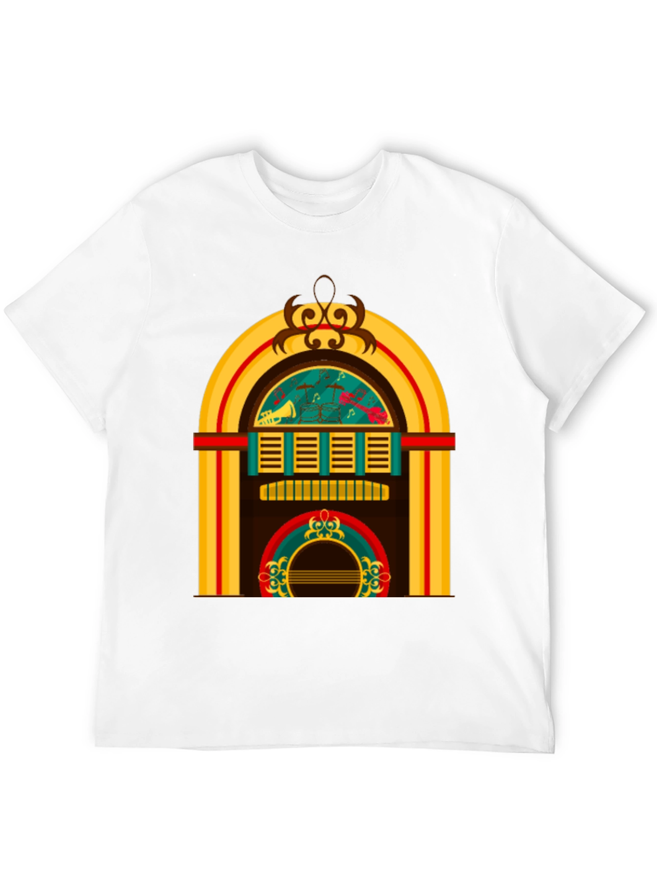 Retro Jukebox Graphic Tee - Black