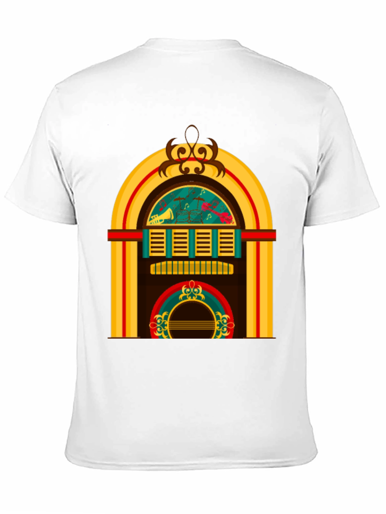 Retro Jukebox Graphic Tee - Black