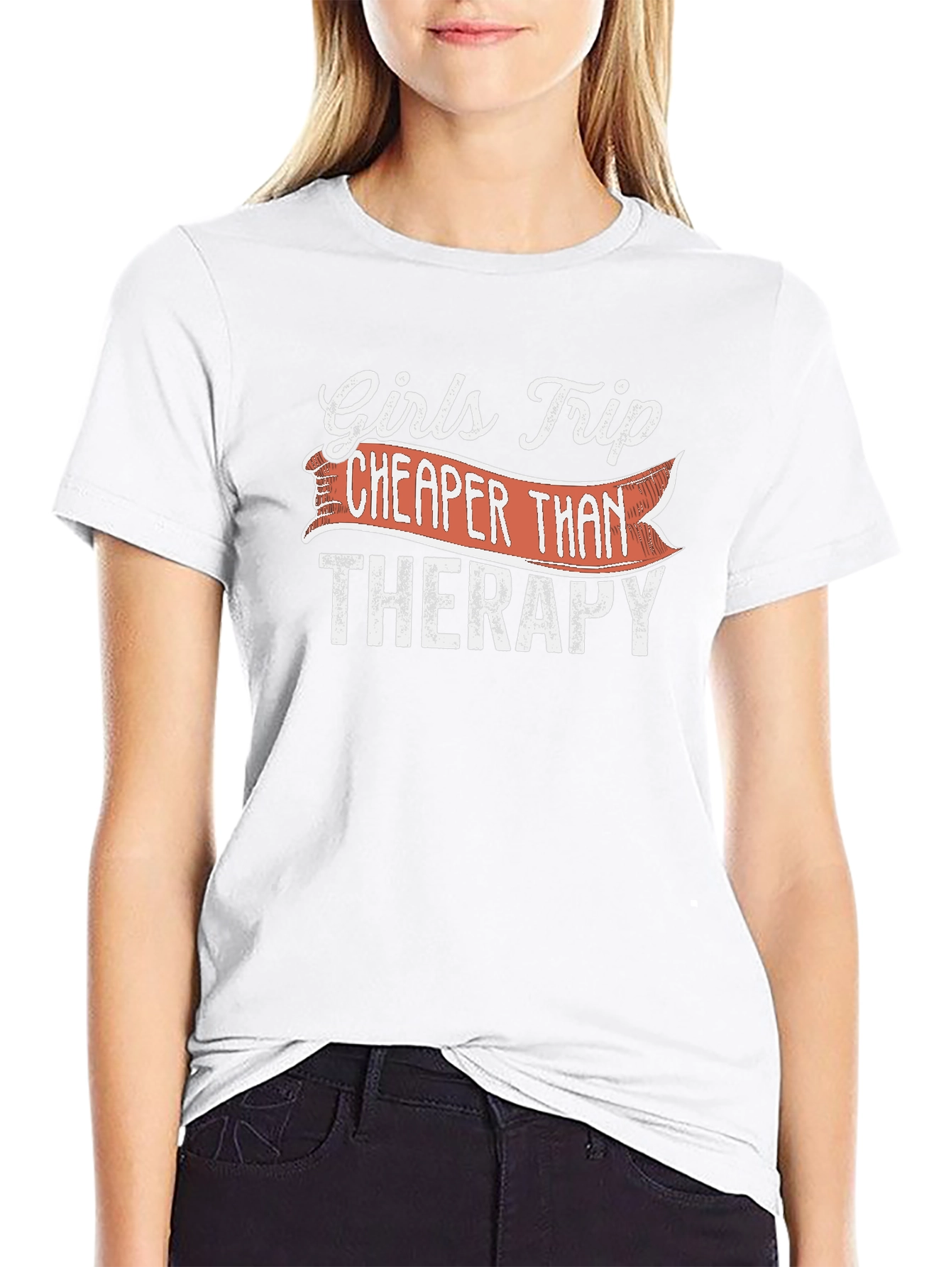 Girls Trip Cheaper Than Therapy Black T-Shirt