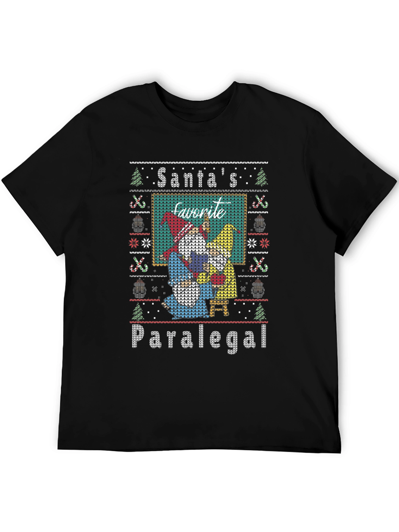 Santas Favorite Paralegal Ugly Christmas Sweater T-Shirt