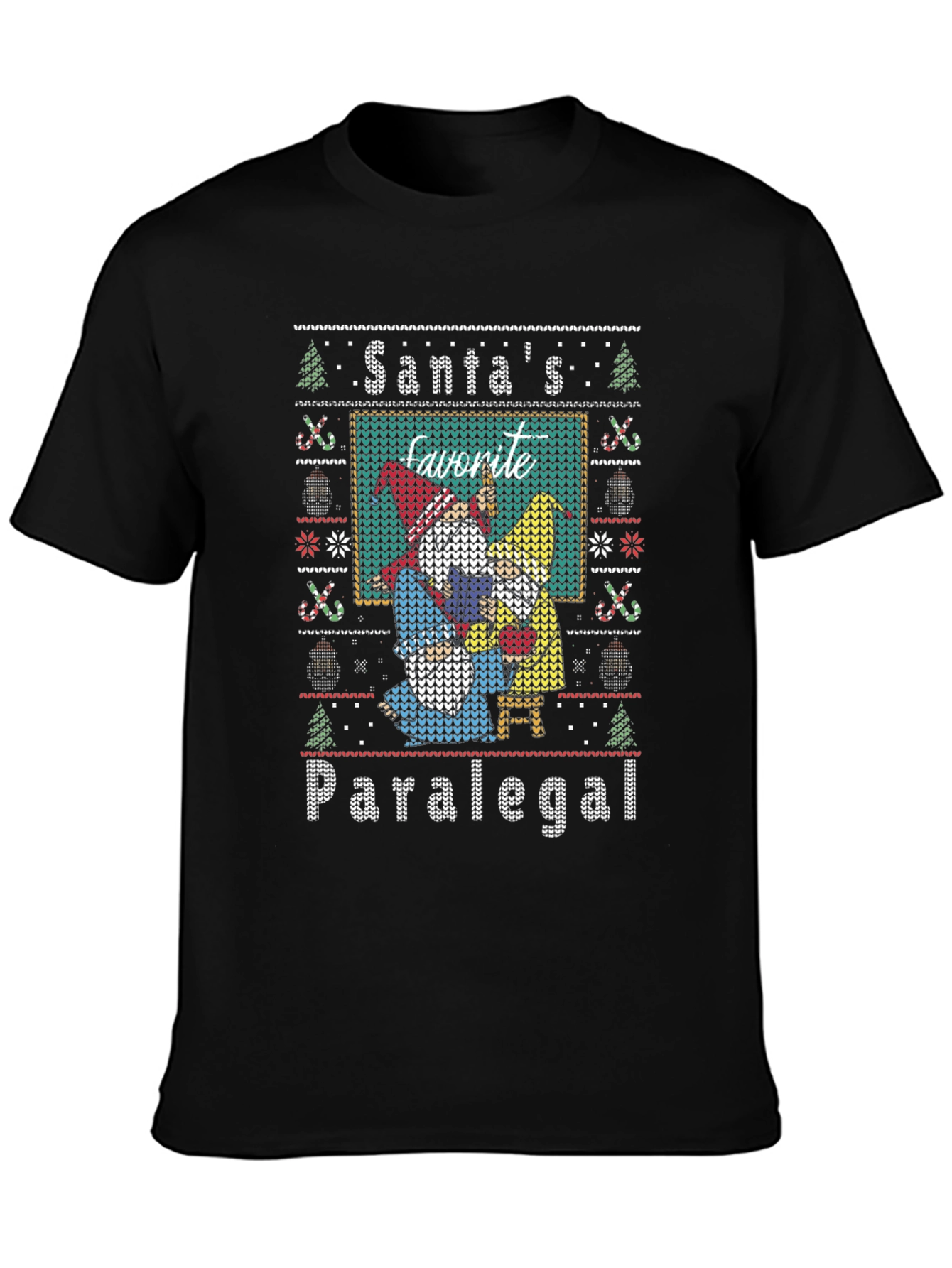Santas Favorite Paralegal Ugly Christmas Sweater T-Shirt