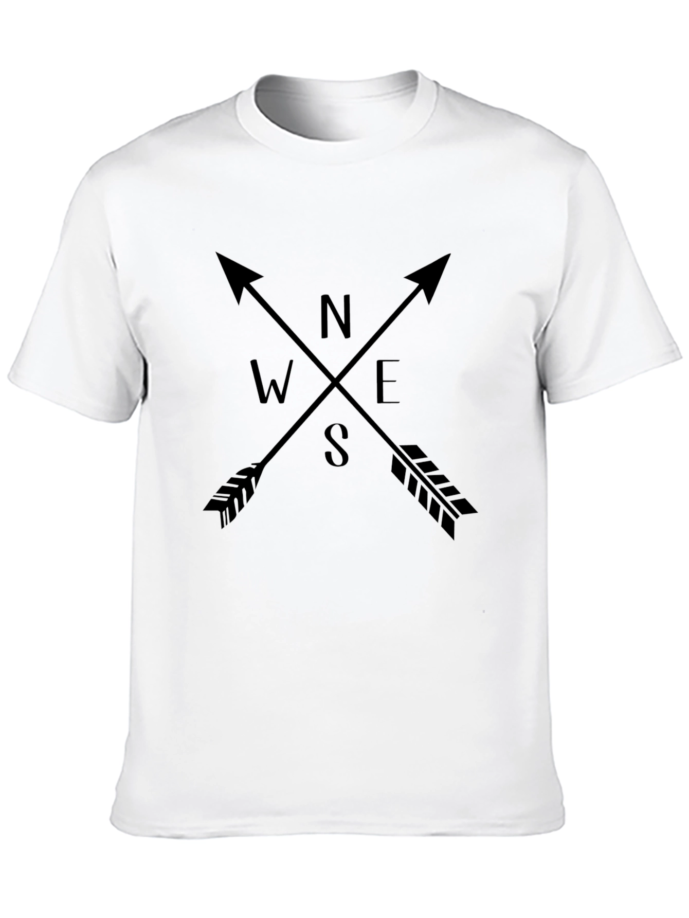 Compass Arrows Graphic Tee - Black