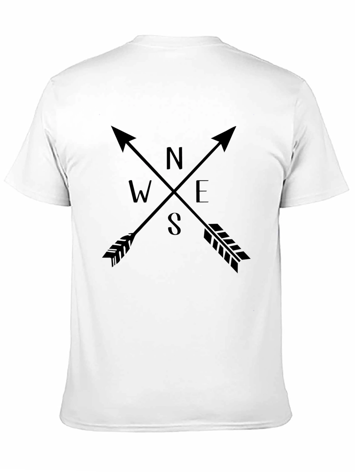 Compass Arrows Graphic Tee - Black