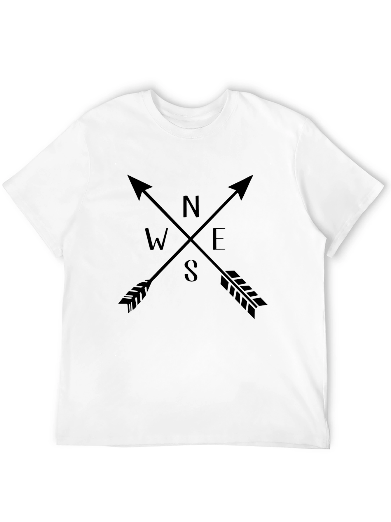 Compass Arrows Graphic Tee - Black